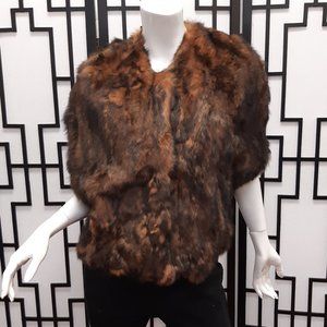 Love Token Real Rabbit Fur Poncho Vest 😻